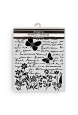 STAMPERIA STAMPERIA DAISY ART LETTER AND BUTTERFLY 20x25cm STENCIL