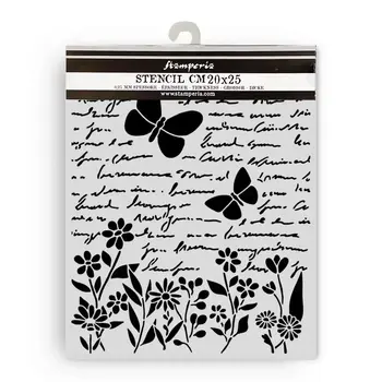 STAMPERIA STAMPERIA DAISY ART LETTER AND BUTTERFLY 20x25cm STENCIL