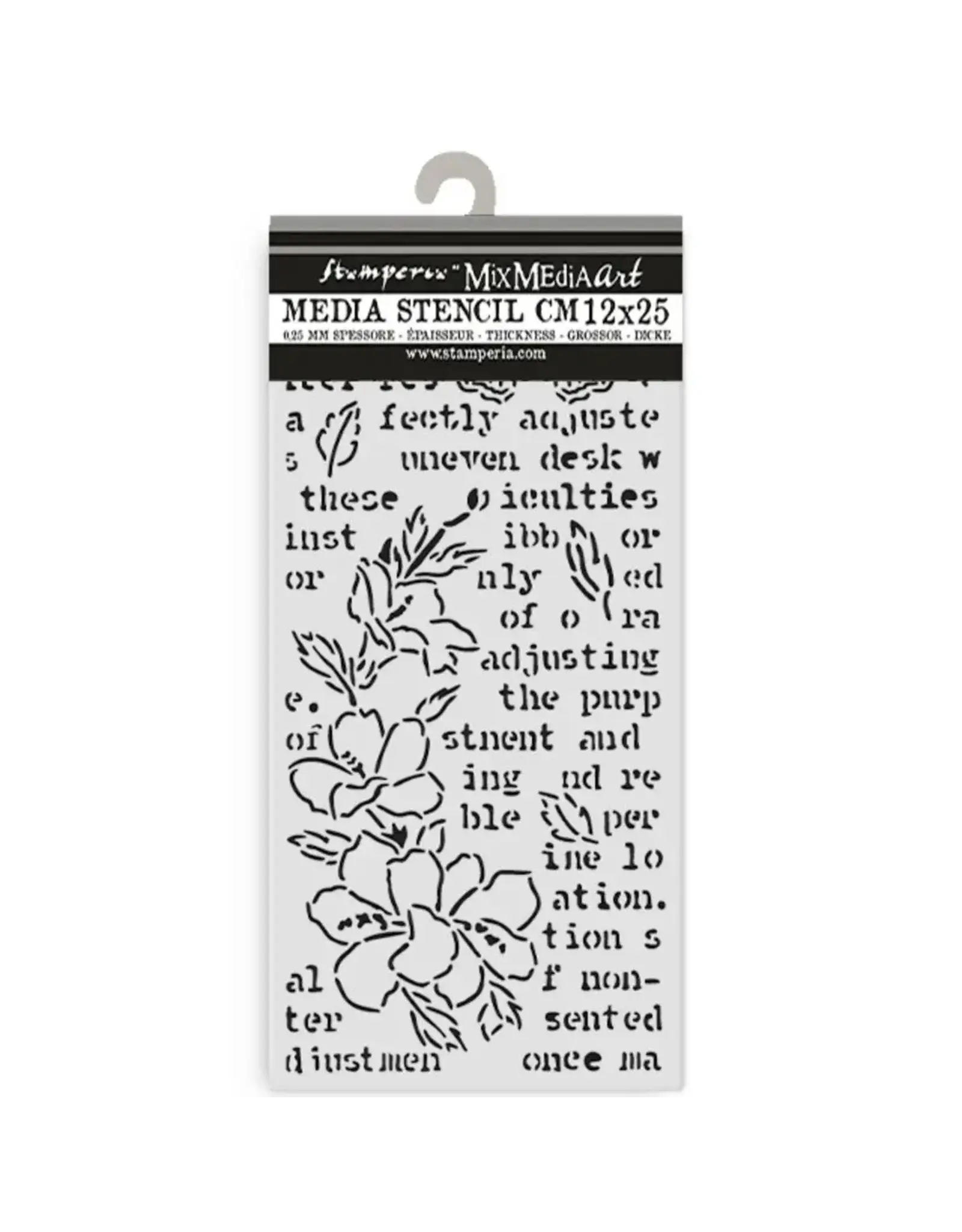 STAMPERIA STAMPERIA VICKY PAPAIOANNOU SECRET DIARY BUTTERFLY AND FLOWER 12x25cm STENCIL