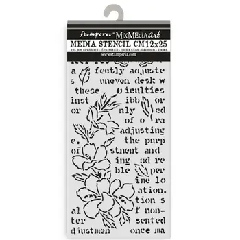 STAMPERIA STAMPERIA VICKY PAPAIOANNOU SECRET DIARY BUTTERFLY AND FLOWER 12x25cm STENCIL