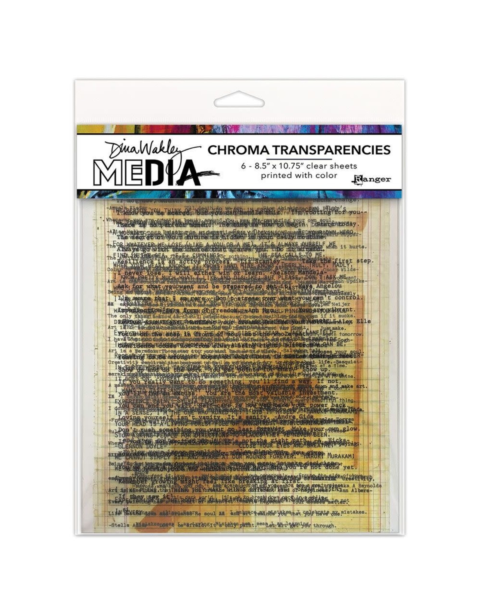 RANGER RANGER DINA WAKLEY MEDIA CHROMA TRANSPARENCIES TYPED QUOTES