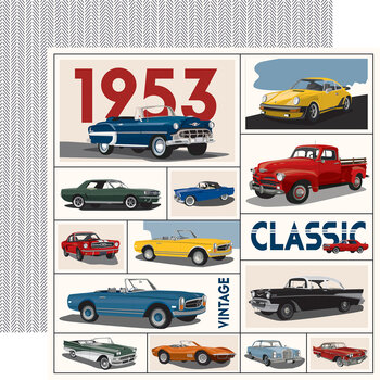 CARTA BELLA CARTA BELLA CARS ASSORTED CARS CARDS 12X12 CARDSTOCK