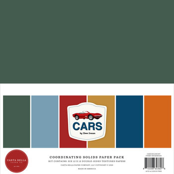 CARTA BELLA CARTA BELLA CARS 12x12 SOLIDS COLLECTION KIT