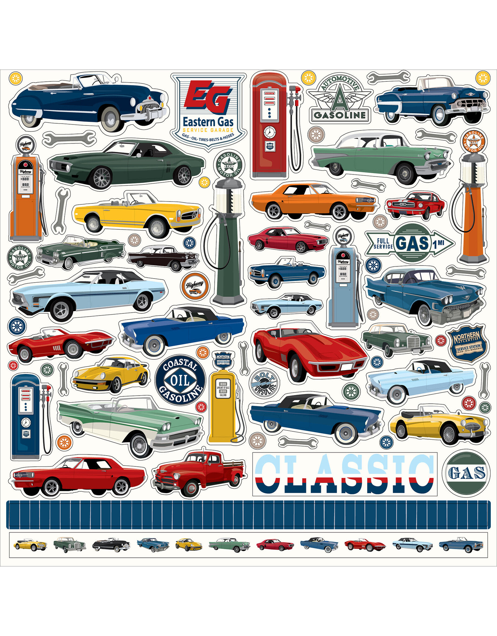 CARTA BELLA CARTA BELLA CARS ELEMENTS 12x12 CARDSTOCK STICKERS