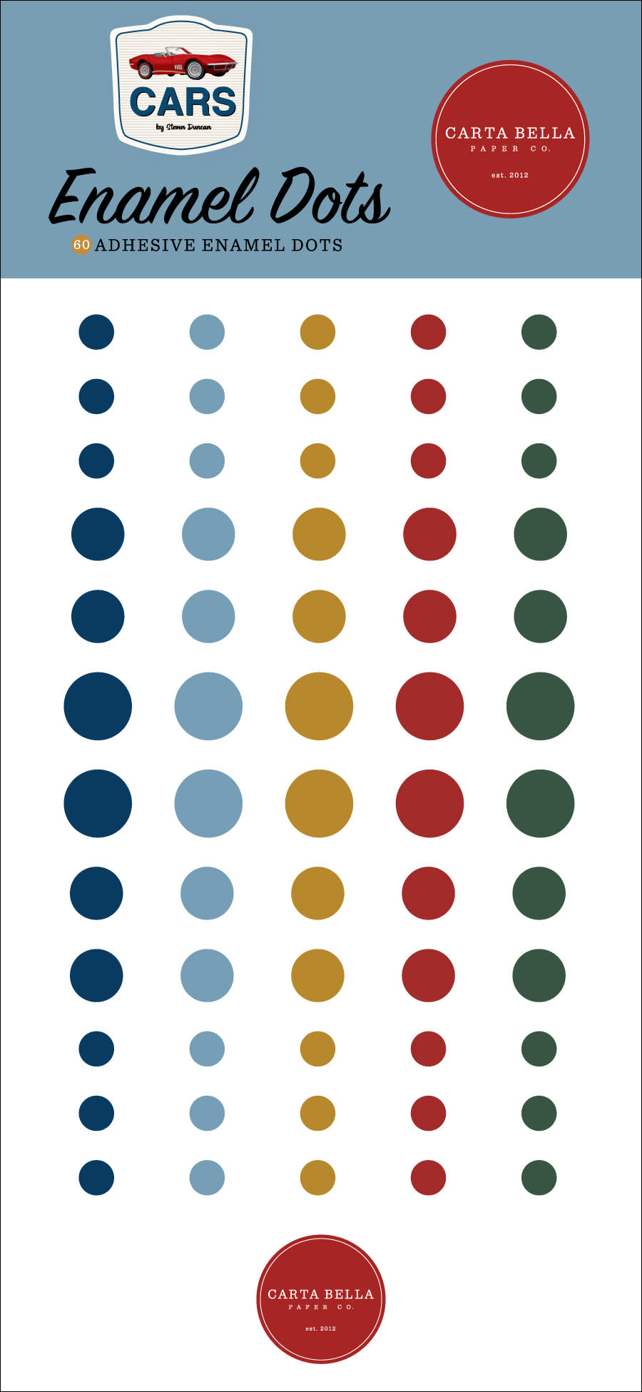 CARTA BELLA CARTA BELLA CARS ENAMEL DOTS