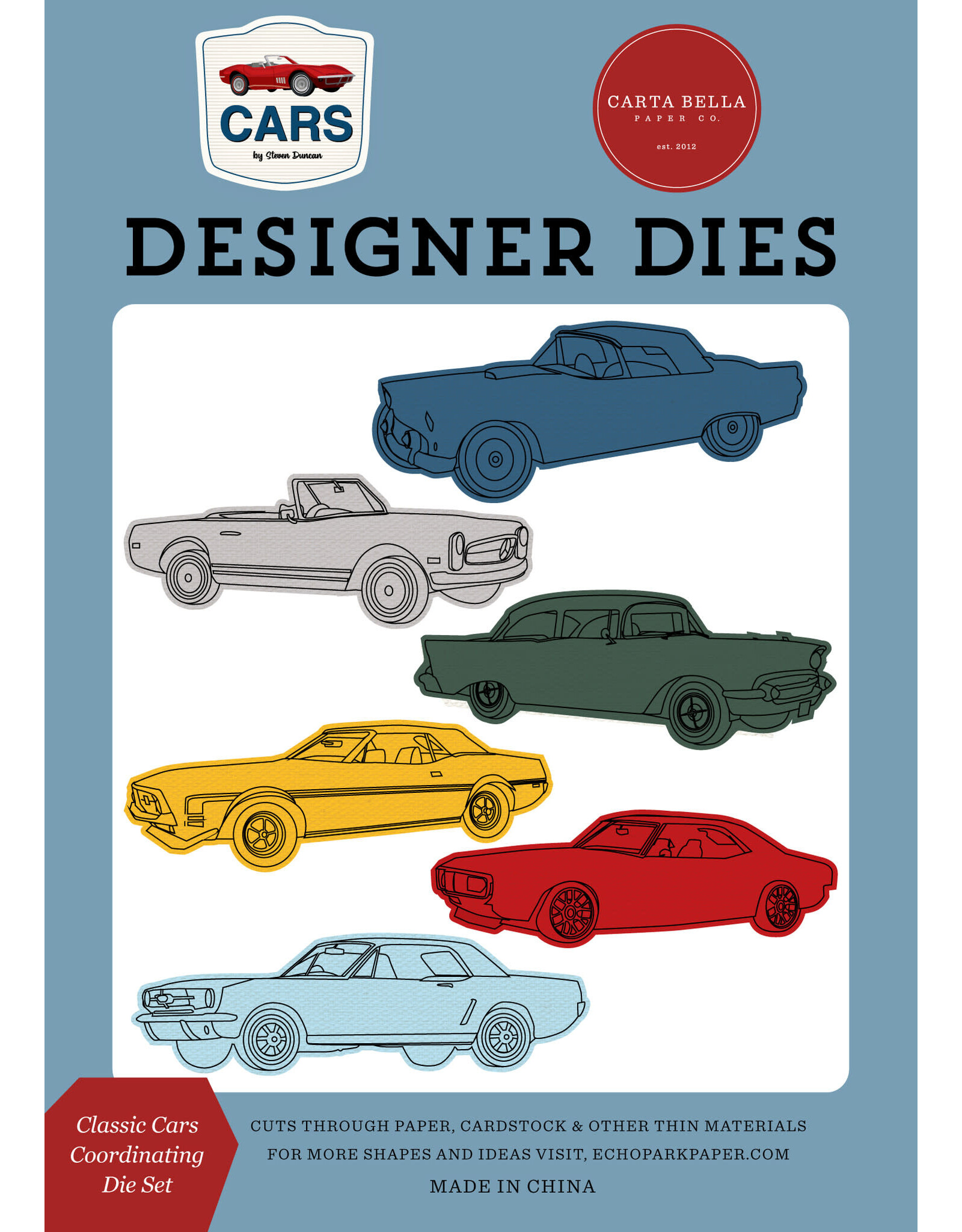 CARTA BELLA CARTA BELLA CARS CLASSIC CARS DIE SET