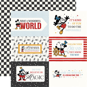 ECHO PARK PAPER ECHO PARK MOUSE AND ME 6x4 JOURNALING CARDS 12x12 CARDSTOCK