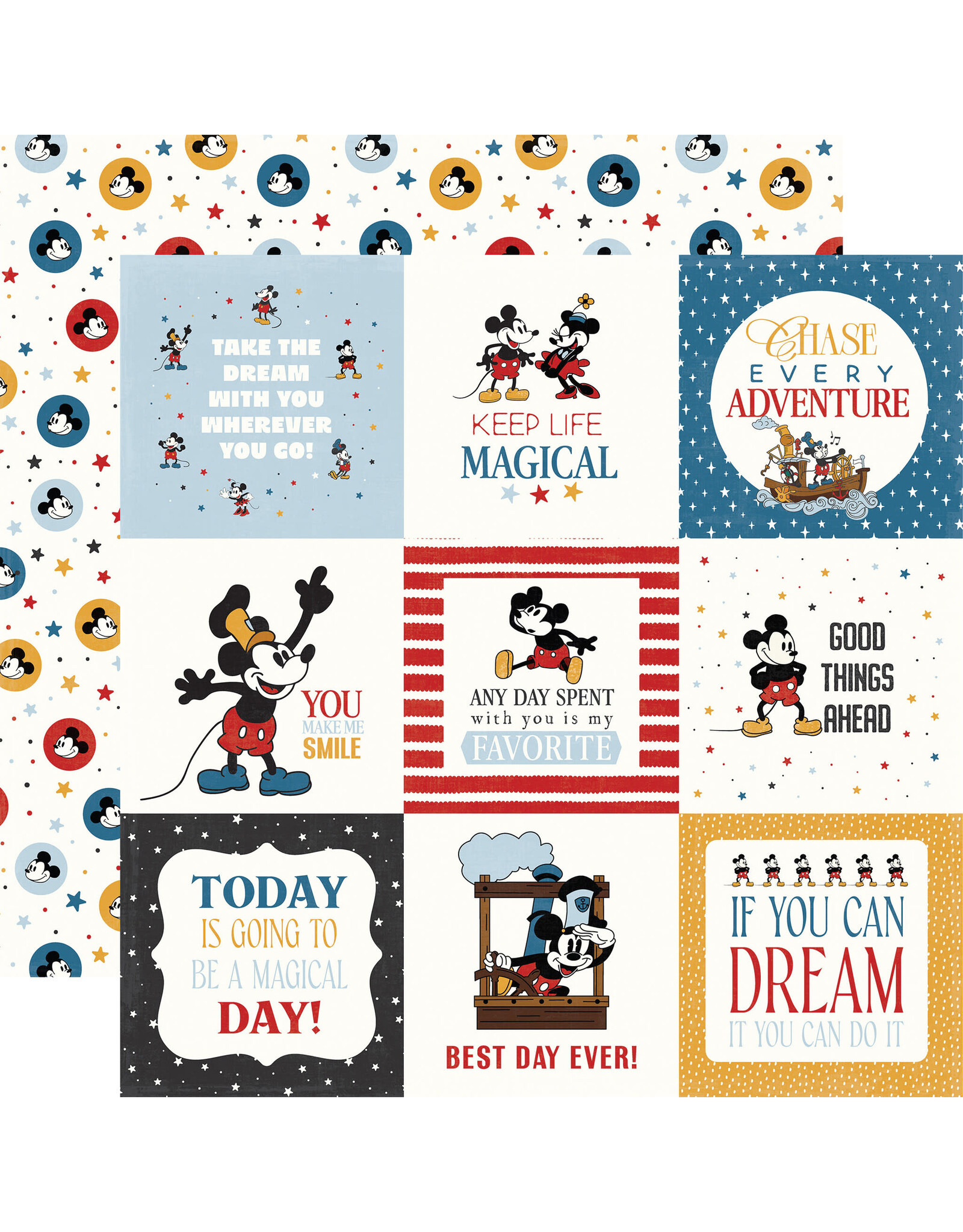 ECHO PARK PAPER ECHO PARK MOUSE AND ME 4x4 JOURNALING CARDS 12x12 CARDSTOCK