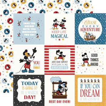 ECHO PARK PAPER ECHO PARK MOUSE AND ME 4x4 JOURNALING CARDS 12x12 CARDSTOCK