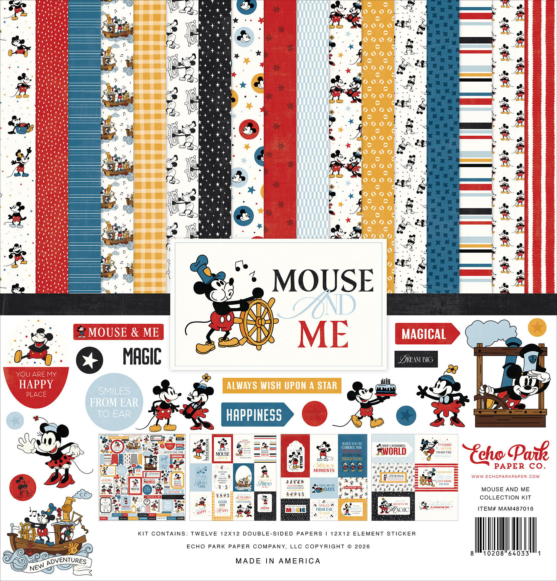 ECHO PARK PAPER ECHO PARK MOUSE AND ME 12x12 COLLECTION KIT