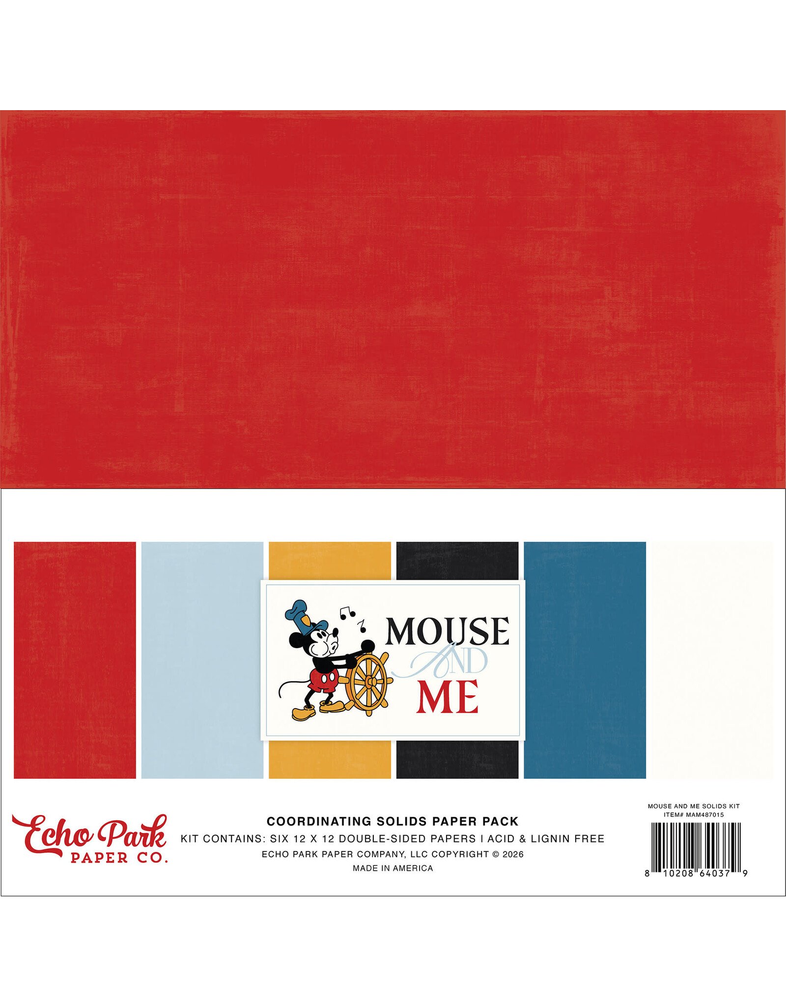 ECHO PARK PAPER ECHO PARK MOUSE AND ME 12x12 SOLIDS PAPER PACK