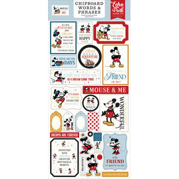 ECHO PARK PAPER ECHO PARK MOUSE AND ME 6x13 CHIPBOARD WORD & PHRASES