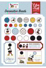 ECHO PARK PAPER ECHO PARK MOUSE AND ME ADHESIVE DECORATIVE BRADS + CHIPBOARD