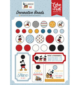 ECHO PARK PAPER ECHO PARK MOUSE AND ME ADHESIVE DECORATIVE BRADS + CHIPBOARD