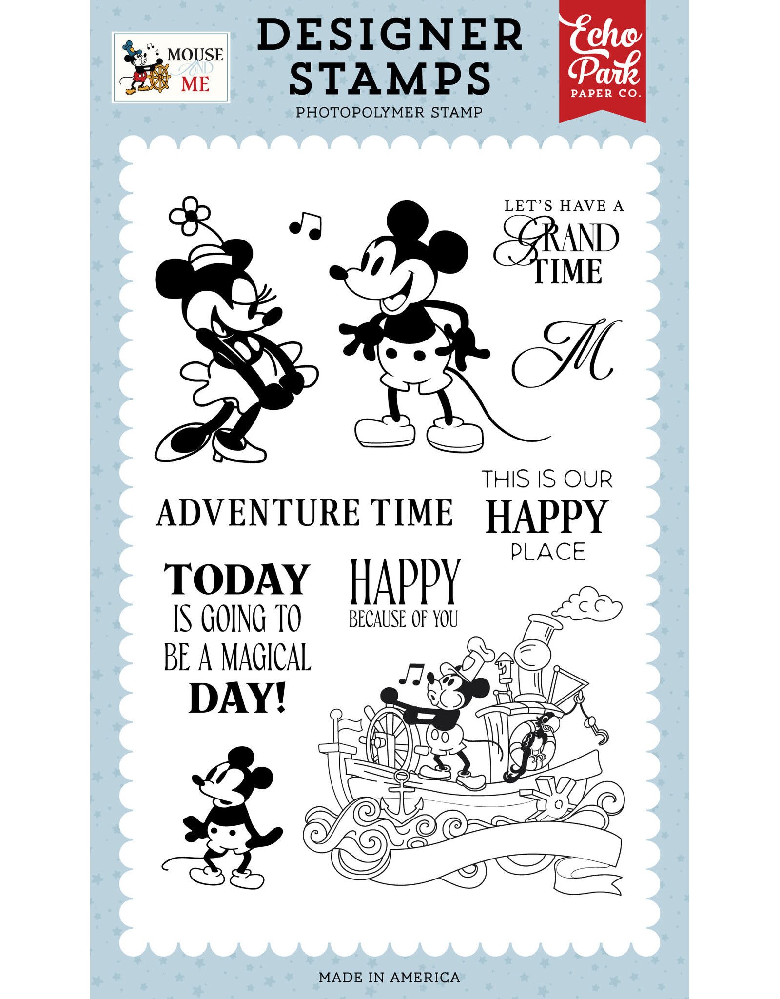 ECHO PARK PAPER ECHO PARK MOUSE AND ME RETRO MOUSE PAL CLEAR STAMP SET