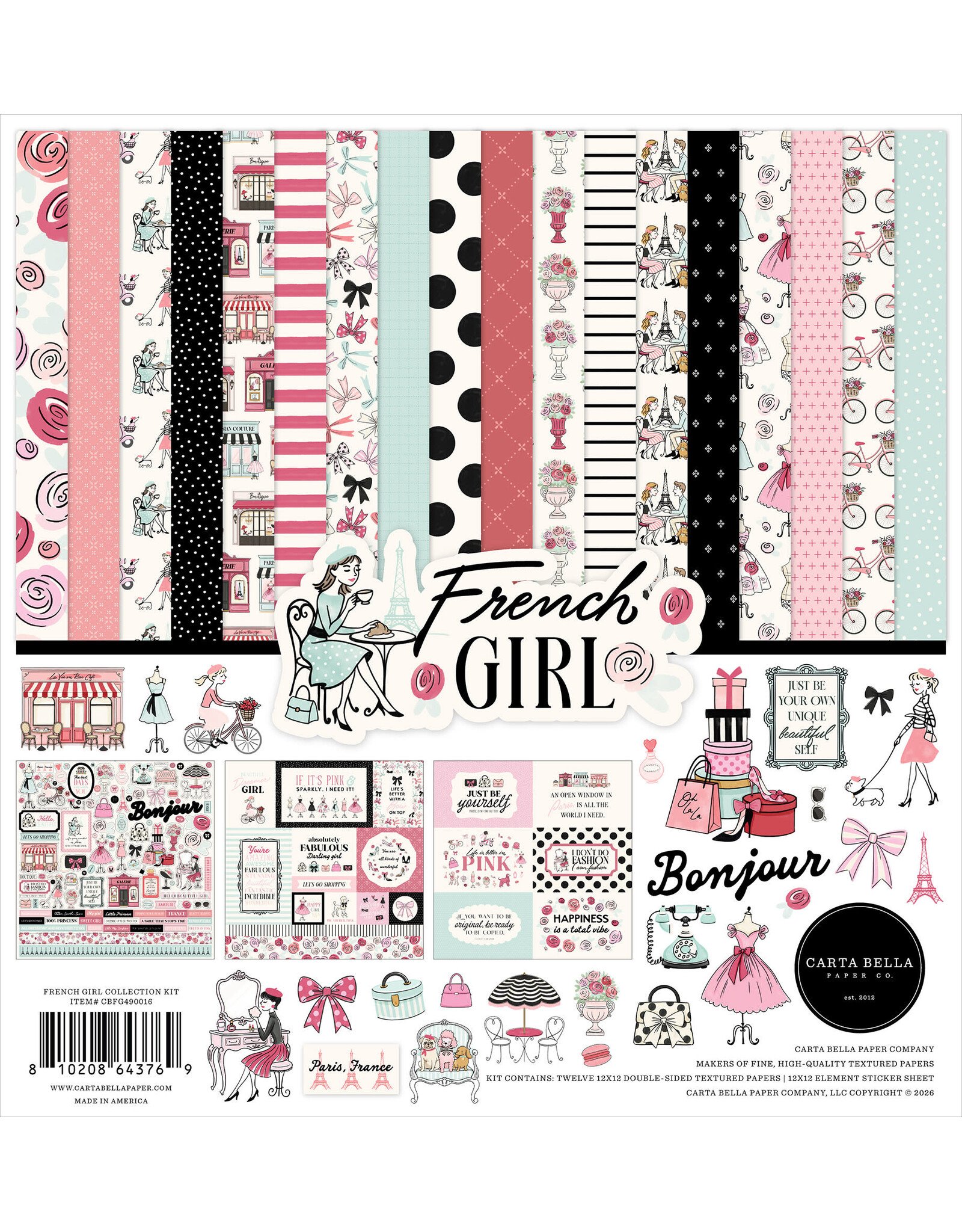 CARTA BELLA CARTA BELLA FRENCH GIRL 12x12 COLLECTION KIT