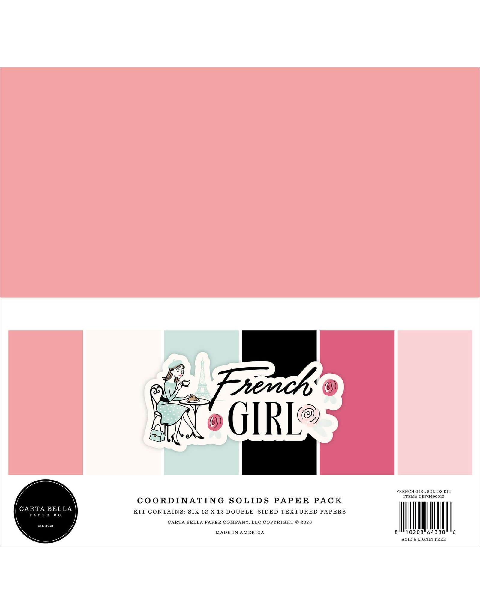 CARTA BELLA CARTA BELLA FRENCH GIRL 12x12 SOLIDS COLLECTION KIT