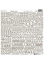 BELLA BLVD BELLA BLVD BELLA BESTIES OYSTER LETTER SCRAMBLE 12x12 ALPHA CARDSTOCK STICKERS