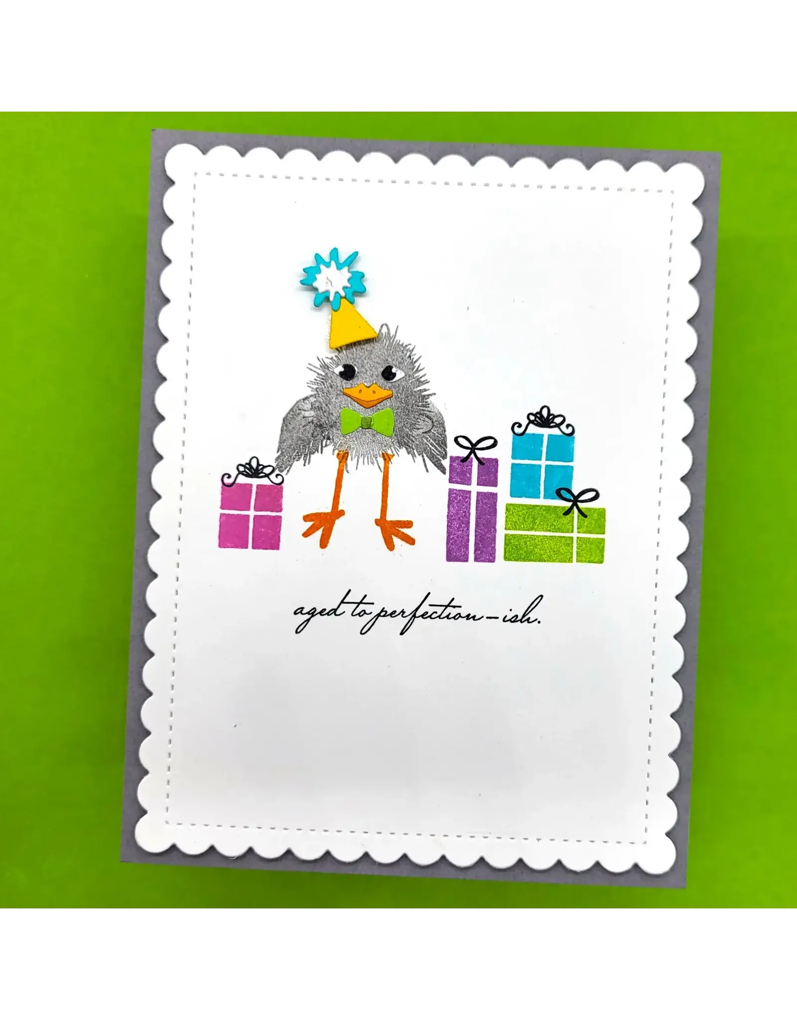 LDRS CREATIVE LDRS CREATIVE FUZZY WUZZIES BIRTHDAY SUIT STAMP & DIE SET