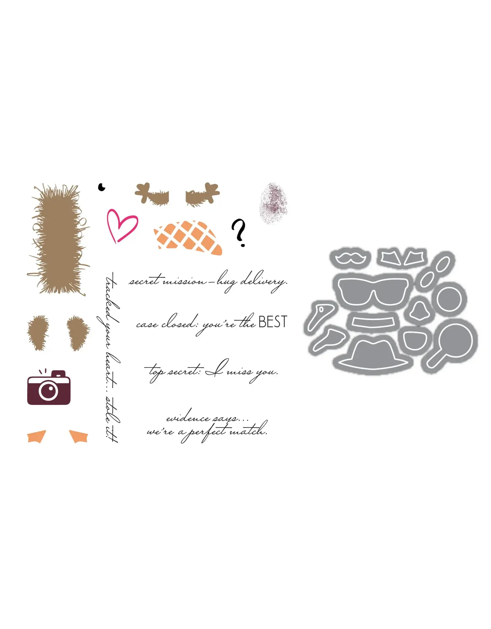 LDRS CREATIVE LDRS CREATIVE FUZZY WUZZIES UNDER COVER ADD-ON STAMP & DIE SET