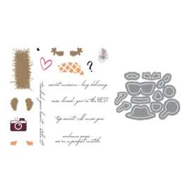 LDRS CREATIVE LDRS CREATIVE FUZZY WUZZIES UNDER COVER ADD-ON STAMP & DIE SET