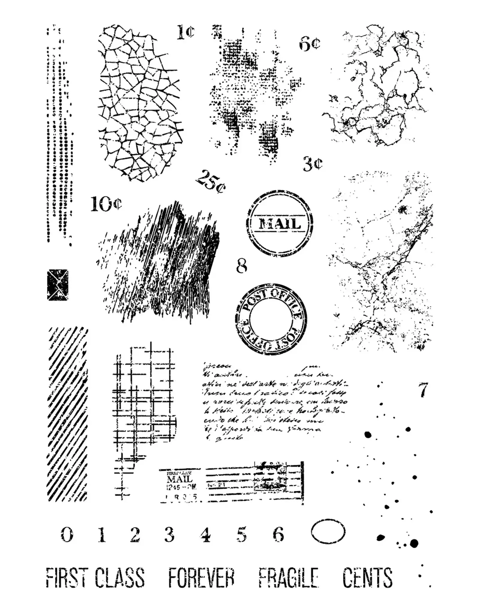 LDRS CREATIVE LDRS CREATIVE TEXTURIZE IT II CLEAR STAMP SET