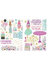 LDRS CREATIVE LDRS CREATIVE CELEBRATION RUB-ON TRANSFER SHEETS 2/PK