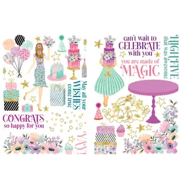 LDRS CREATIVE LDRS CREATIVE CELEBRATION RUB-ON TRANSFER SHEETS 2/PK