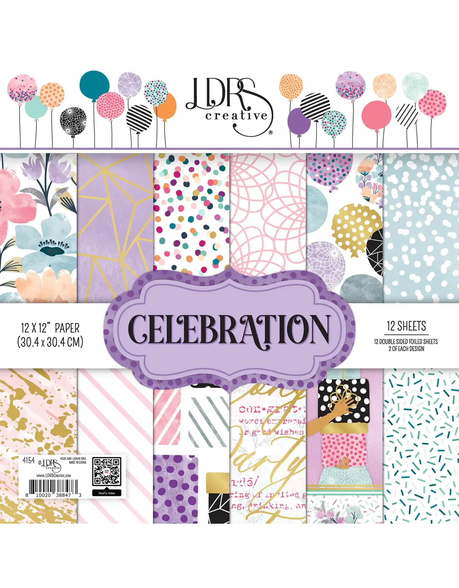 LDRS CREATIVE LDRS CREATIVE CELEBRATION 12x12 PAPER PACK 12 SHEETS