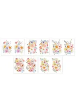 LDRS CREATIVE LDRS CREATIVE WATERCOLOR FLORAL AQUAINK TRANSFER SHEETS 10/PK