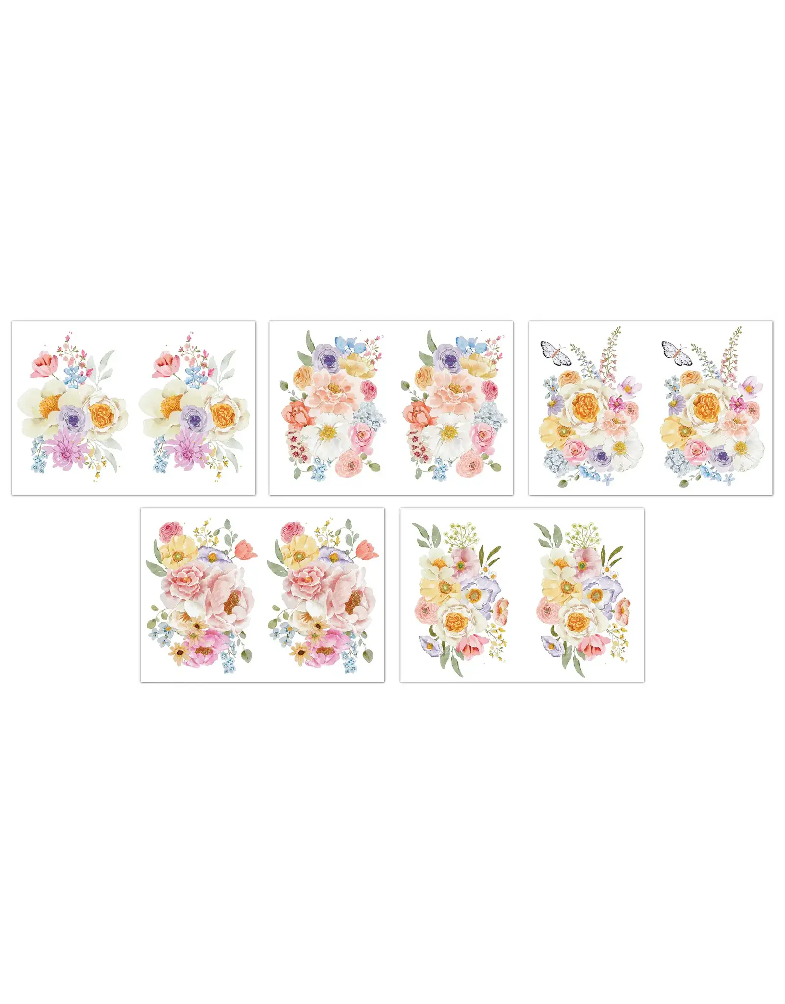 LDRS CREATIVE LDRS CREATIVE WATERCOLOR FLORAL AQUAINK TRANSFER SHEETS 10/PK