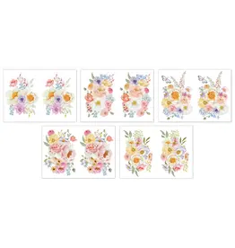 LDRS CREATIVE LDRS CREATIVE WATERCOLOR FLORAL AQUAINK TRANSFER SHEETS 10/PK