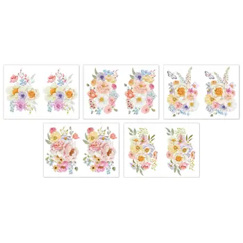 LDRS CREATIVE LDRS CREATIVE WATERCOLOR FLORAL AQUAINK TRANSFER SHEETS 10/PK