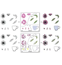 LDRS CREATIVE LDRS CREATIVE FRESH CUT DAISIES LAYERING STENCILS SET 2/PK