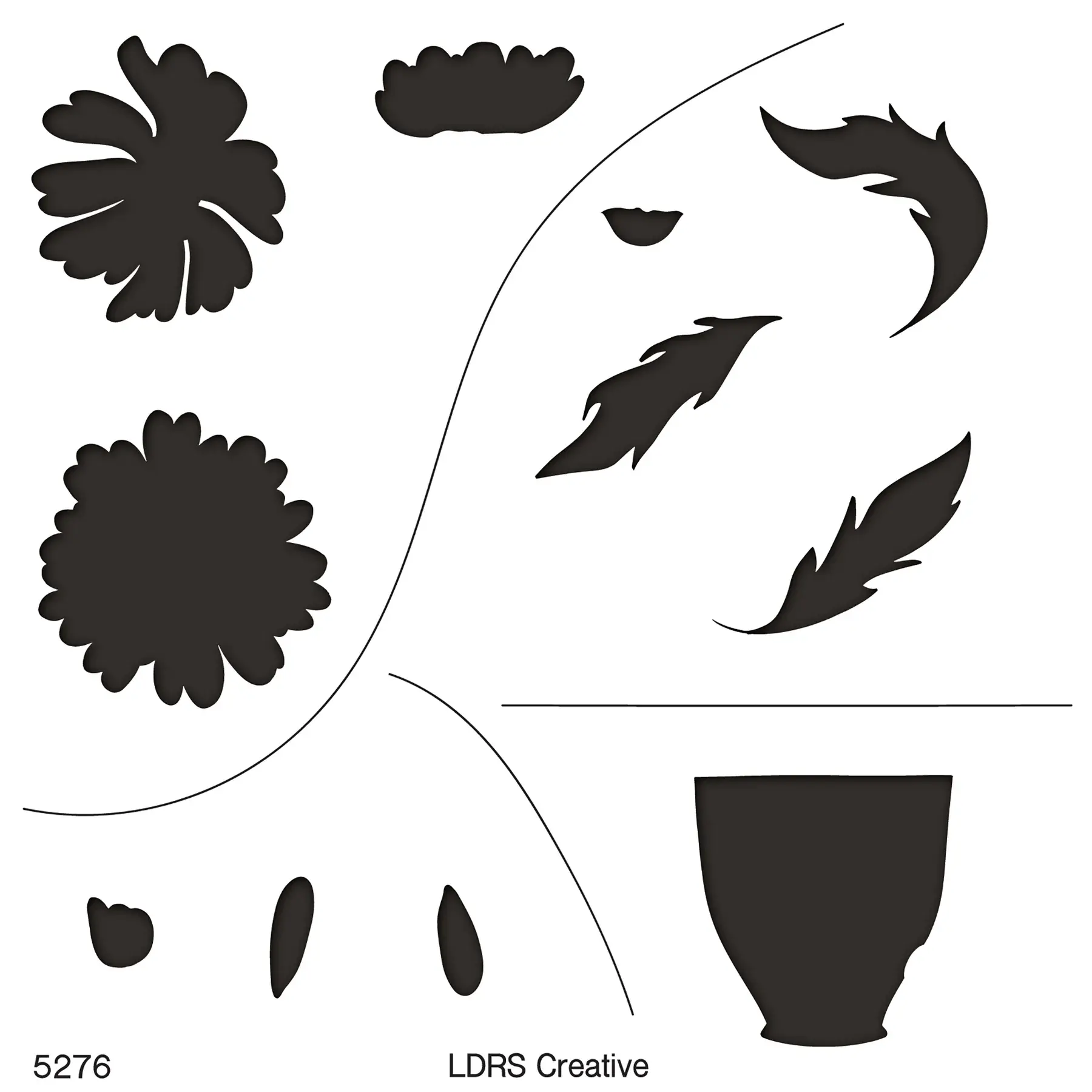 LDRS CREATIVE LDRS CREATIVE FRESH CUT DAISIES MASK STENCIL