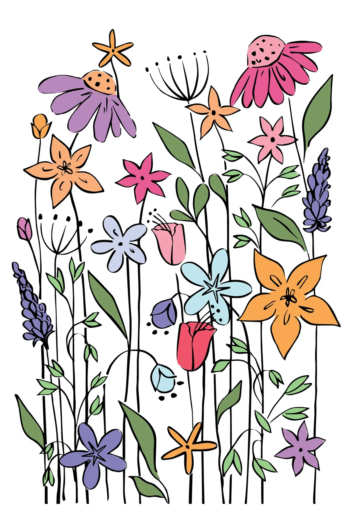 LDRS CREATIVE LDRS CREATIVE NEVER-ENDING WILDFLOWERS CLEAR STAMP