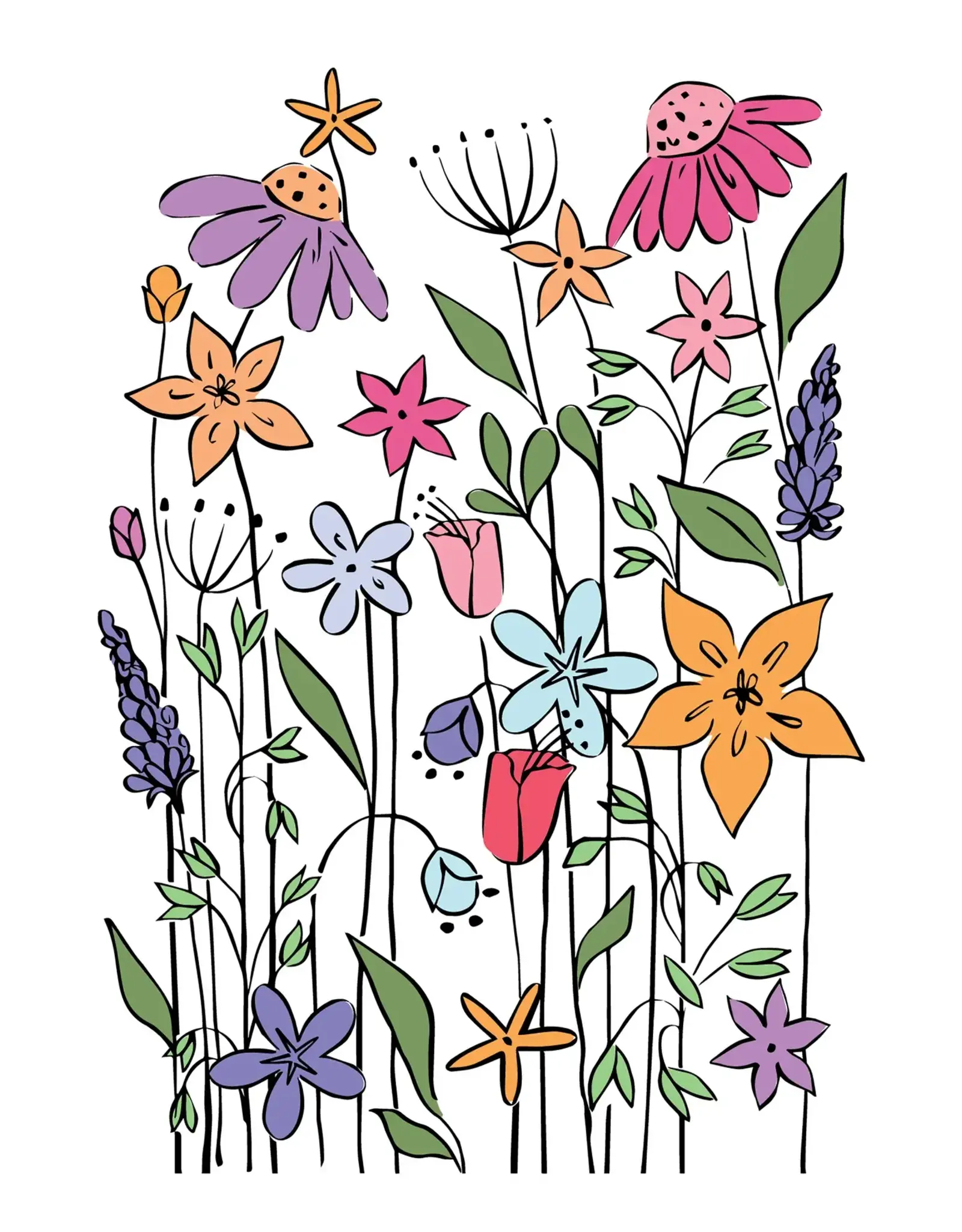 LDRS CREATIVE LDRS CREATIVE NEVER-ENDING WILDFLOWERS CLEAR STAMP
