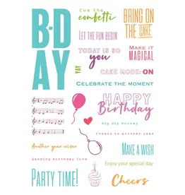 LDRS CREATIVE LDRS CREATIVE ABOUT BDAY COLLAGE CLEAR STAMP SET