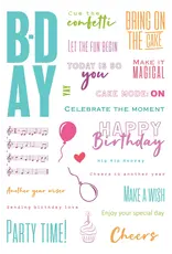 LDRS CREATIVE LDRS CREATIVE ABOUT BDAY COLLAGE CLEAR STAMP SET