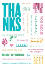 LDRS CREATIVE LDRS CREATIVE ABOUT THANKS COLLAGE CLEAR STAMP SET