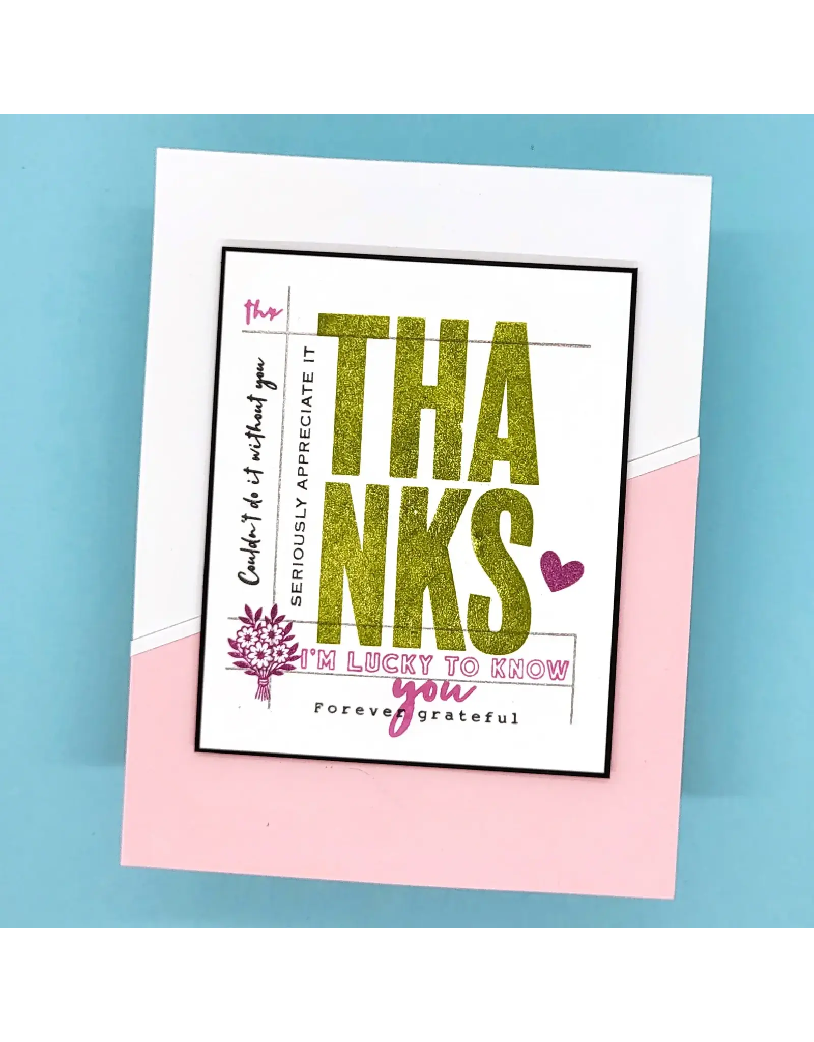 LDRS CREATIVE LDRS CREATIVE ABOUT THANKS COLLAGE CLEAR STAMP SET