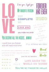 LDRS CREATIVE LDRS CREATIVE ABOUT LOVE COLLAGE CLEAR STAMP SET