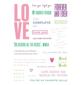LDRS CREATIVE LDRS CREATIVE ABOUT LOVE COLLAGE CLEAR STAMP SET