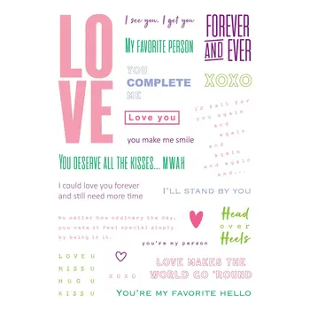 LDRS CREATIVE LDRS CREATIVE ABOUT LOVE COLLAGE CLEAR STAMP SET