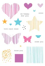 LDRS CREATIVE LDRS CREATIVE ALINED GEOS CLEAR STAMP SET