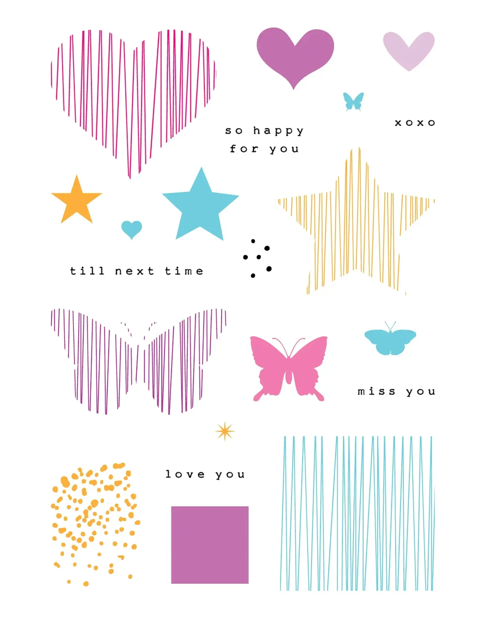 LDRS CREATIVE LDRS CREATIVE ALINED GEOS CLEAR STAMP SET