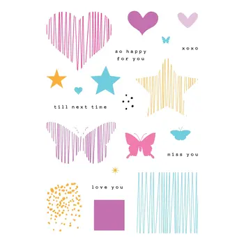 LDRS CREATIVE LDRS CREATIVE ALINED GEOS CLEAR STAMP SET