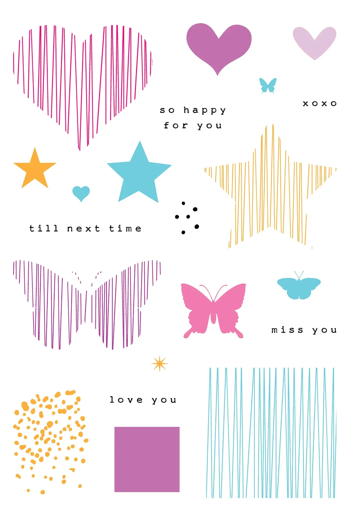 LDRS CREATIVE LDRS CREATIVE ALINED GEOS CLEAR STAMP SET
