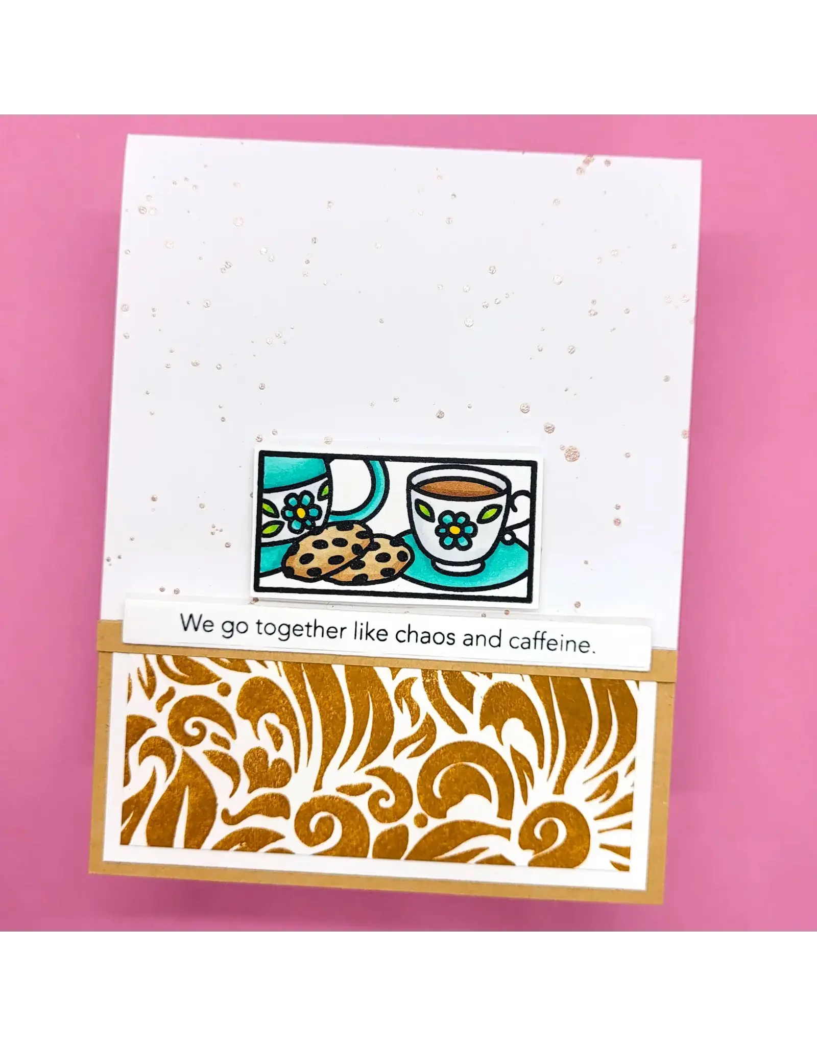 LDRS CREATIVE LDRS CREATIVE FLORAL REVERSE BACKGROUND 6x6 CLEAR STAMP