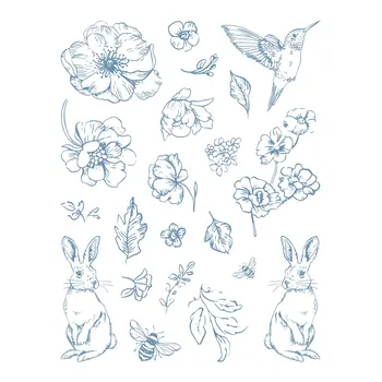LDRS CREATIVE LDRS CREATIVE FLORAL MUSE 5x7 CLEAR STAMP SET
